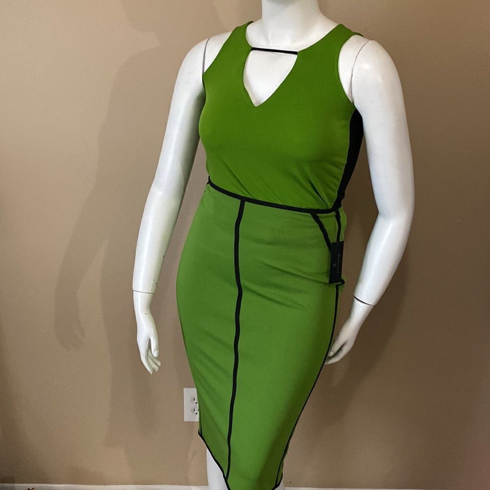 NWT Worthington Marypole Green/ Balck Matching Skirt & Top - Size Small